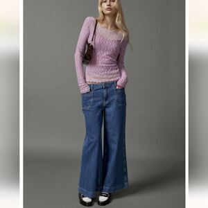 NWOT BDG A-line baggy wide-leg patch pocket  jeans sz 30 Large